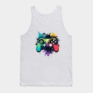 Hip Hop Graffiti Game Controller Sign Design for Boys Kids Tank Top